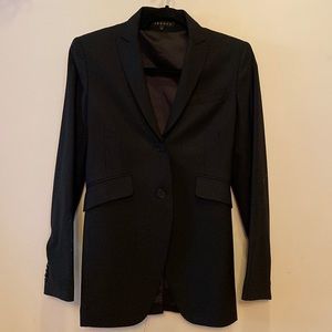 Theory Black 2 Button Wool Blazer